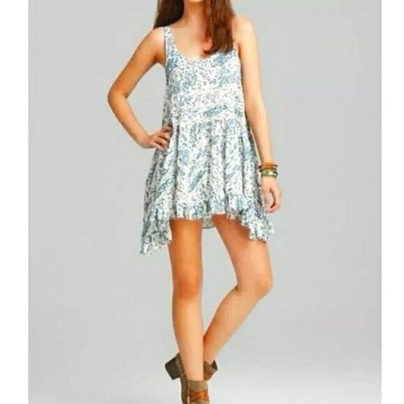 Free People Intimately Voile Floral Lace Mini Dress Size XS - Picture 1 of 9